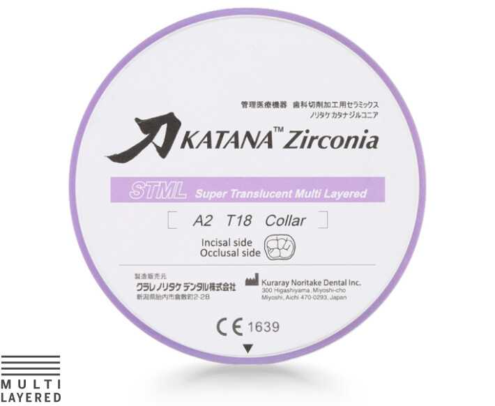 KATANA Zirconia UTML | Discos multicamadas translúcidos